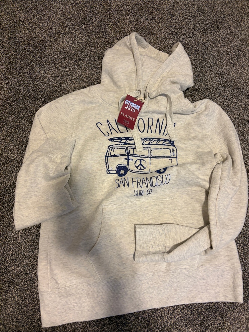 San Francisco Graphic Hoodie in Light Gray